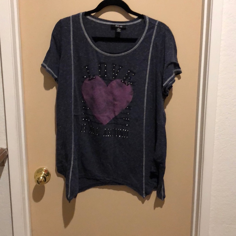 Purple studded tee shirt